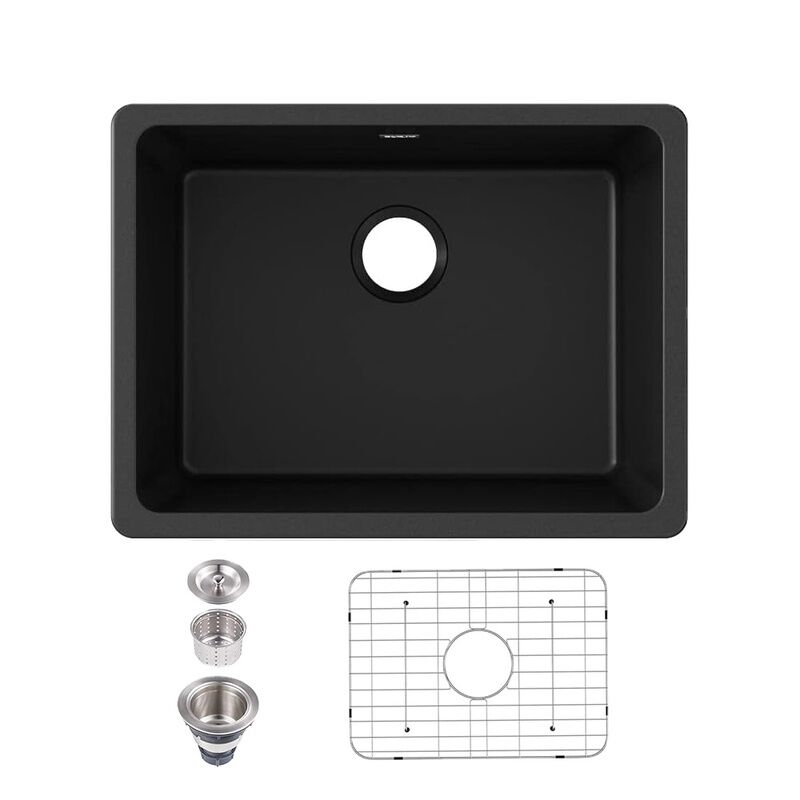 Kitchenware Black Single Bowl Undermount Sink Small Size Countertop Washing Quartz Sink for Kitchen Cabinet Kitchenware Black Single Bowl Undermount Sink Kitchenware Black Single Bowl Undermount Sink Small Size Countertop Washing Quartz Sink for Kitchen Cabinet
