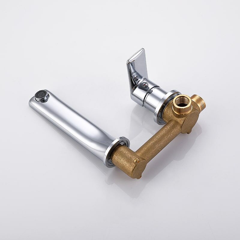 Wholesale Price Modern Style Wall Mounted Faucet Brass Bathroom Faucet Hot And Cold Water Control Basin Faucet Latest arrival Hotel Bathroom water tap Single lever Chrome Embedded Wall mounted Hot and Cold Basin Faucet 21 Wholesale Price Modern Style Wall Mounted Faucet Brass Bathroom Faucet Hot And Cold Water Control Basin Faucet - Image 3