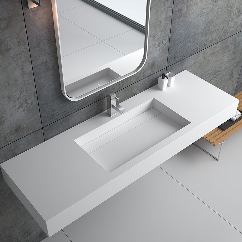 Solid Surface Wall Mounted Single Sink Basin Long Solid Surface Wall Mounted Single Solid Surface Wall Mounted Single Sink Basin