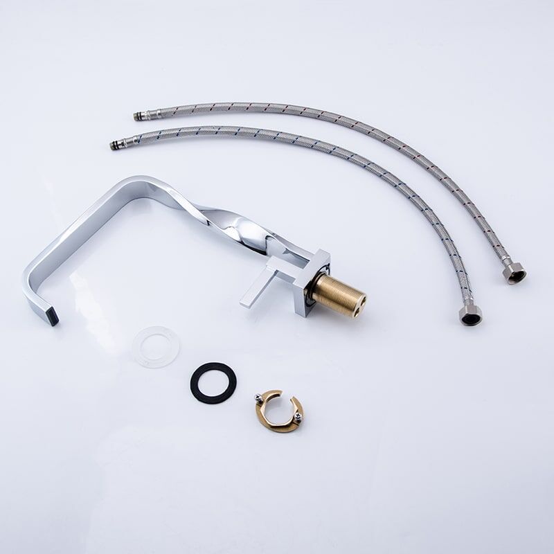 Wholesale Sanitary Ware Faucet Brass Distorted Waterfall Sink Faucets Luxurious Surface Design Modern Tap Washbasin Waterfall Bathroom Faucets 10 Wholesale Sanitary Ware Faucet Brass Distorted Waterfall Sink Faucets - Image 12