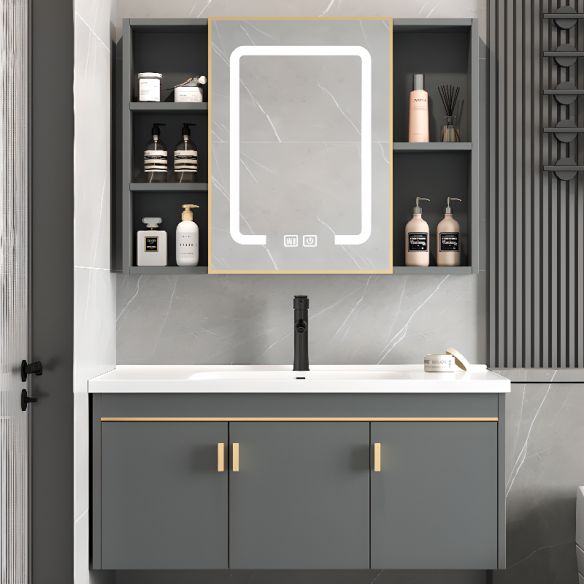 Modern Luxury Golden Edge Handle Waterproof Aluminum Cabinet MP BC 1026 Modern Luxury Golden Edge Handle Waterproof Aluminum Cabinet Modern Luxury Golden Edge Handle Waterproof Aluminum Cabinet