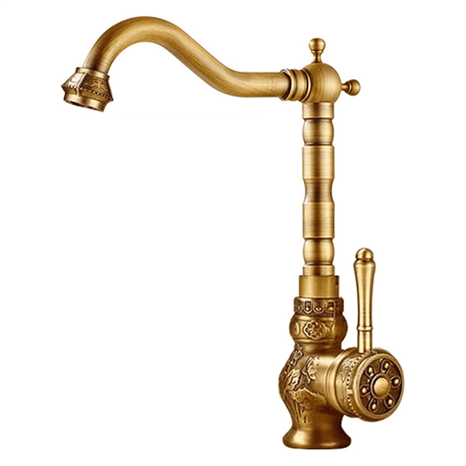 European Antique Retro Single Hole Copper Faucet Deck Mounted Rotatable MP KF 10107 European Antique Retro Single Hole Copper Faucet Deck Mounted Rotatable European Antique Retro Single Hole Copper Faucet Deck Mounted Rotatable