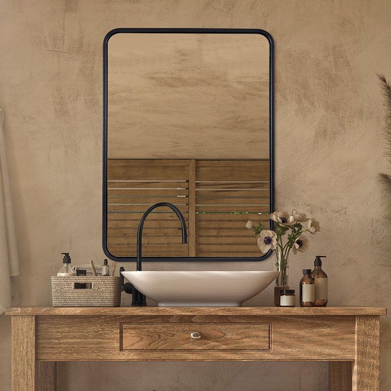 Luxury Wall Decorative Black Aluminum Framed Mirror MP LM 1035 Luxury Wall Decorative Black Aluminum Framed Mirror Luxury Wall Decorative Black Aluminum Framed Mirror