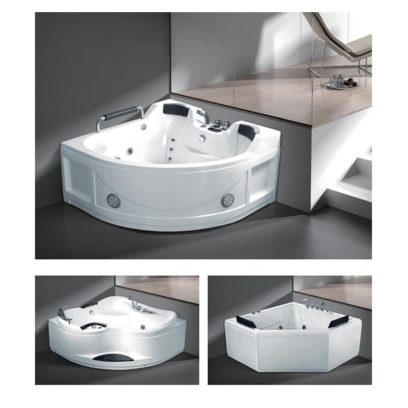 2 Person Acrylic Bathtub Triangle Freestanding Soaking Adult Bath Tub Corner Whirlpool Massage Bathtub Massage bathtub hotel and home portable jetted bathtub Sale Large Design Jacuzzier Spa Prices Modern Hot Tub Glass Whirlpool Sizes Hydro Massage Glass Bathtub With Shower