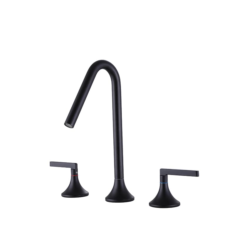 Brushed Gold Bathroom Faucet 2 Handle 3 Hole Brass Sink Faucet Bathroom Basin Water Mixer Taps For Bathroom Matt Black 2 Handle Brass Bathroom Sink Faucet 3 Hole Desk basin faucets 1 Brushed Gold Bathroom Faucet 2 Handle 3 Hole Brass Sink Faucet Bathroom Basin Water Mixer Taps For Bathroom - Image 17