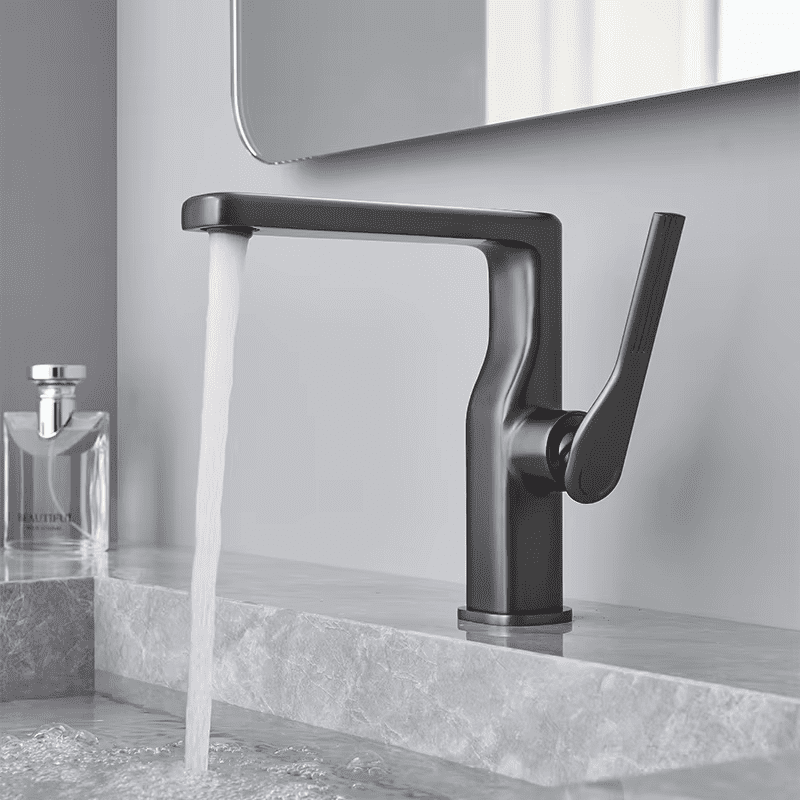 Modern Basin Mixer Faucet Brass Deck Mounted Single Hole Vanity Faucet Gun Metal Sink Faucet for Bathroom Modern Basin Mixer Faucet Brass Deck Mounted Modern Basin Mixer Faucet Brass Deck Mounted Single Hole Vanity Faucet Gun Metal Sink Faucet for Bathroom