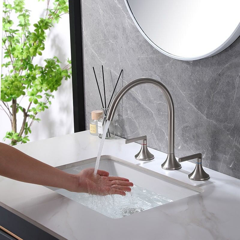 China Faucet Manufacturer Modern Bathroom Basin Faucet 3 Hole 2 Handle Bathtub Mixer Tap Faucet Sinks Taps For Kitchen Bathroom Modern Bathroom Basin Faucet 3 Hole 2 Handle Bathtub Mixer Tap Faucet Sinks Taps For Kitchen Bathroom 12 China Faucet Manufacturer Modern Bathroom Basin Faucet 3 Hole 2 Handle Bathtub Mixer Tap Faucet Sinks Taps For Kitchen Bathroom - Image 2