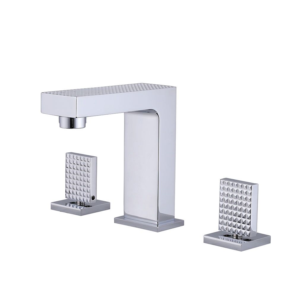 Modern Chrome Finished Brass Bathroom Faucet 8'' Widespread Wash Sink Faucet 3-Hole Dual Handle Hot Cold Water Basin Mixer Tap Modern Chrome Finished Brass Bathroom Faucet 8 Modern Chrome Finished Brass Bathroom Faucet 8'' Widespread Wash Sink Faucet 3-Hole Dual Handle Hot Cold Water Basin Mixer Tap