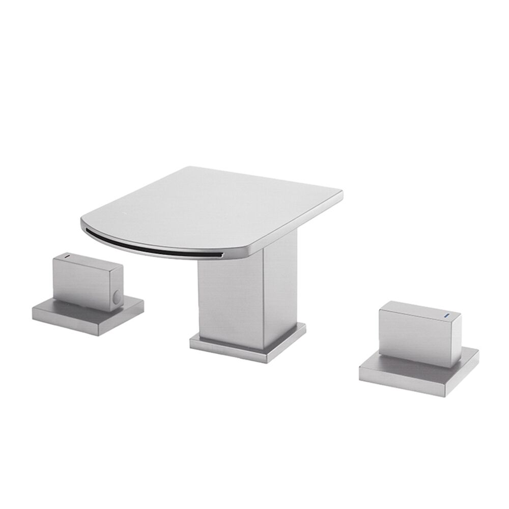 Modern Design Basin Waterfall Faucet Dual Handle Chrome Deck Mounted Hot and Cold Water Mixer Tap Modern Design Basin Waterfall Faucet Dual Handle Modern Design Basin Waterfall Faucet Dual Handle Chrome Deck Mounted Hot and Cold Water Mixer Tap