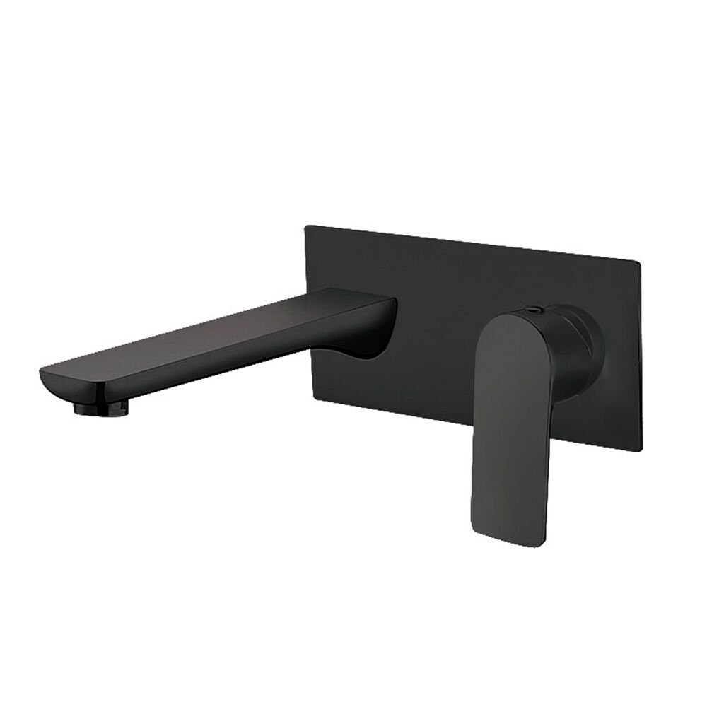 Modern Design Wall Mounted Matt Black Basin Tap Panel Brass Bathroom Hand Wash Brushed Basin Tap Modern Design Wall Mounted Matt Black Basin Modern Design Wall Mounted Matt Black Basin Tap Panel Brass Bathroom Hand Wash Brushed Basin Tap