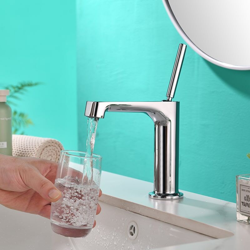 Wholesale High Quality Single Handle Bathroom Faucet Mixer Vanity Copper Sink Water Tap Faucet For Bathroom Modern Luxury Lavatory Brass Water Tap Faucet Designs Vanity Sanitary Bathroom Sinks Mixers Basin Faucets 13 Wholesale High Quality Single Handle Bathroom Faucet Mixer Vanity Copper Sink Water Tap Faucet For Bathroom - Image 2