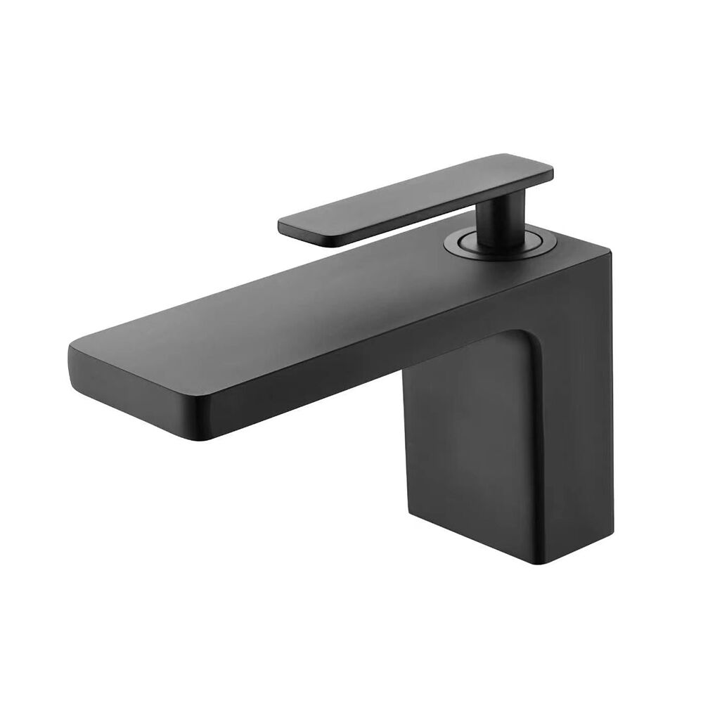 Modern Matt Black Single Handle Deck Mounted Basin Faucet Hot Cold Water Supply Tap Brass Single Hole Basin Mixer Modern Matt Black Single Handle Deck Mounted Modern Matt Black Single Handle Deck Mounted Basin Faucet Hot Cold Water Supply Tap Brass Single Hole Basin Mixer
