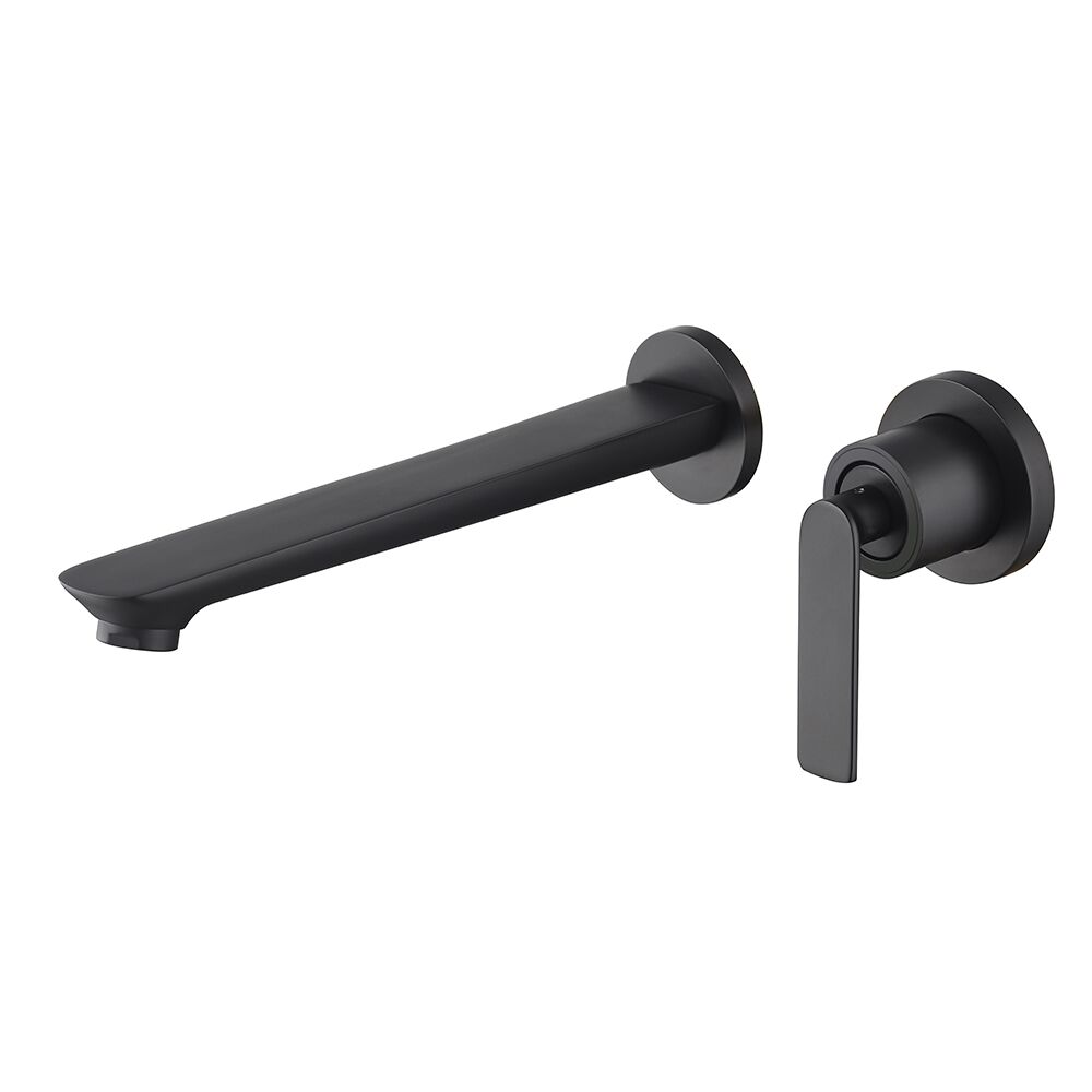 Modern Single-Handle Wall-Mounted Solid Brass Hand Wash Basin Mixer Faucets Matt Black Finish Basin Faucet Modern Single Handle Wall Mounted Solid Brass Modern Single-Handle Wall-Mounted Solid Brass Hand Wash Basin Mixer Faucets Matt Black Finish Basin Faucet