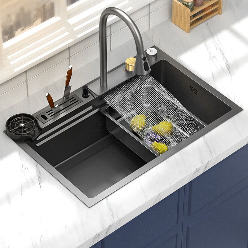 Modern Smart 304 Stainless Steel Outdoor Kitchen Sink Multifunction Waterfall Faucet Nano Knife Holder Cup Three Modern Smart 304 Stainless Steel Outdoor Kitchen Modern Smart 304 Stainless Steel Outdoor Kitchen Sink Multifunction Waterfall Faucet Nano Knife Holder Cup Three