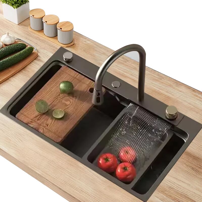 Multifunction Piano Kitchen Sink with Double Bowl Handmade Kitchen Undermount Sink With Waterfall Faucet Digital Display Multifunction Piano Kitchen Sink with Double Bowl Multifunction Piano Kitchen Sink with Double Bowl Handmade Kitchen Undermount Sink With Waterfall Faucet Digital Display
