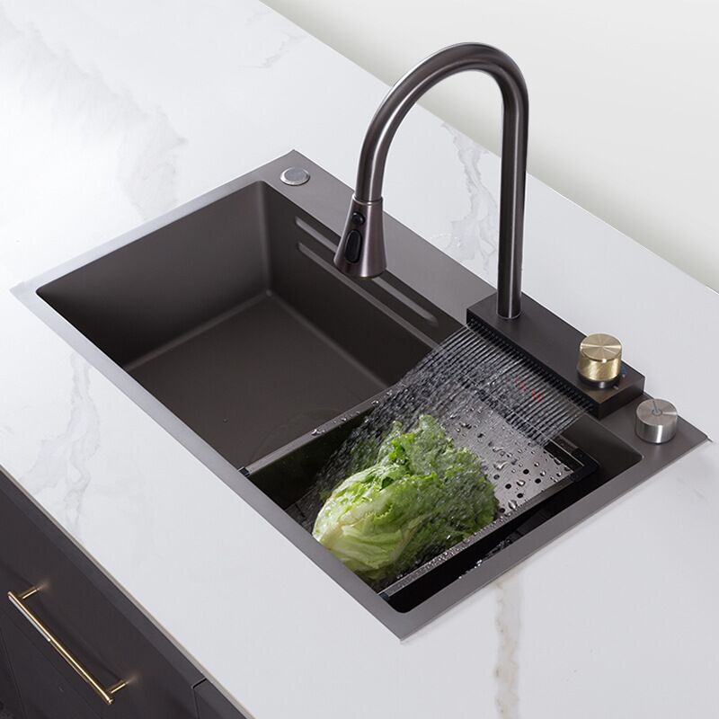 Kitchen Sink Stainless Steel Handmade Above Mount Waterfall Faucet Kitchen Sinks Nano Step Kitchen Sink Stainless Steel Handmade Kitchen Sink Stainless Steel Handmade Above Mount Waterfall Faucet Kitchen Sinks