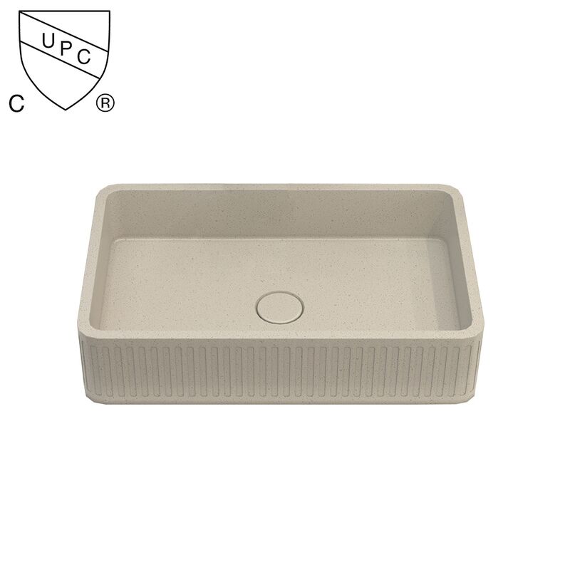 Modern Handmade Bathroom Concrete Basin Hotel Wholesale Rectangular Stripe Concrete Grey Basin Natural Material Modern Handmade Bathroom Concrete Modern Handmade Bathroom Concrete Basin Hotel Wholesale Rectangular Stripe Concrete Grey Basin