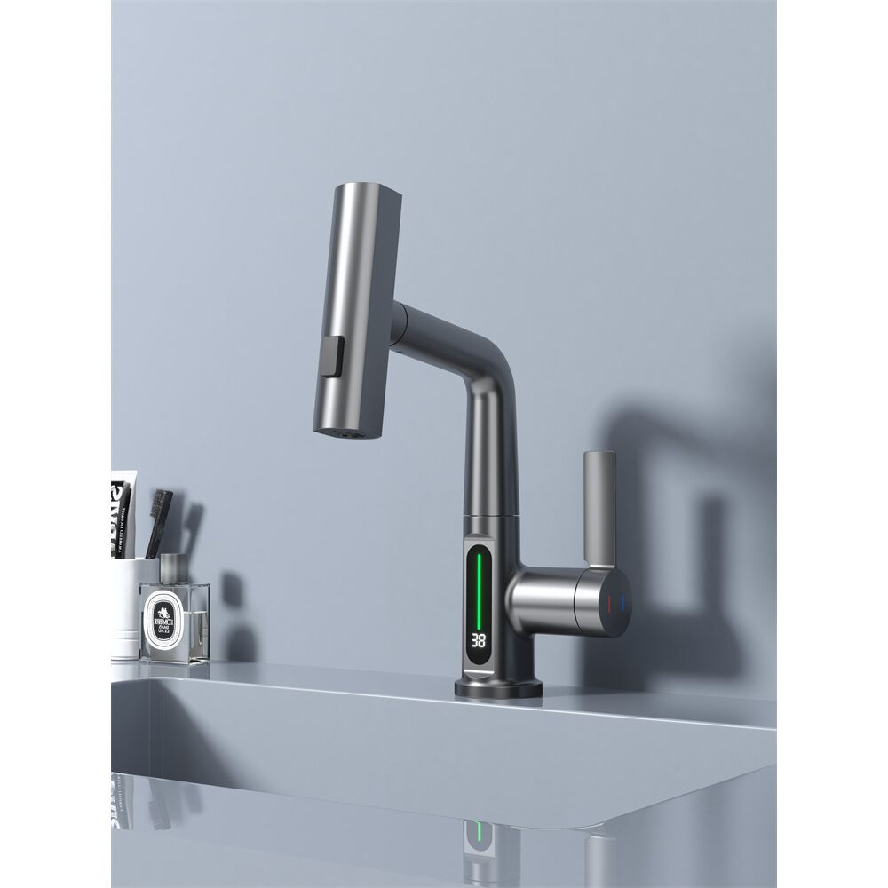 New Arrival Temperature Display Bathroom Digital Basin Faucet Water Tap Mixer With Sprayer Rainfall Waterfall New Arrival Temperature Display Bathroom Digital Basin New Arrival Temperature Display Bathroom Digital Basin Faucet Water Tap Mixer With Sprayer Rainfall Waterfall