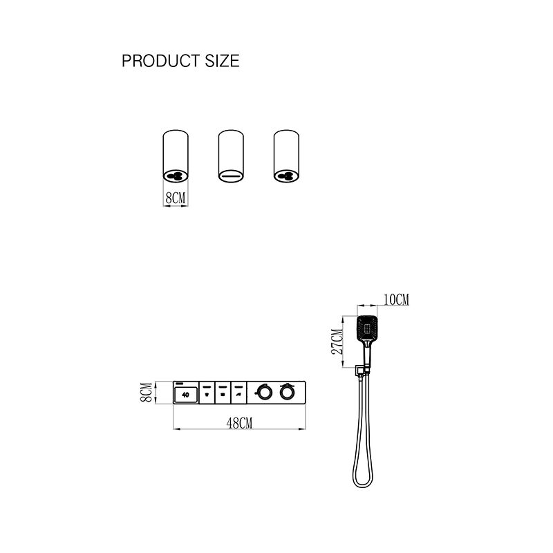 Shower Faucet Waterfall LED Ceiling Mounted 12 inch Rainfall Shower Head Sets Popular Rainfall Constant temperature Concealed Shower System Creative 3 Funtion Brass Bathroom Rain showers set 1 Shower Faucet Waterfall LED Ceiling Mounted 12 inch Rainfall Shower Head Sets - Image 2