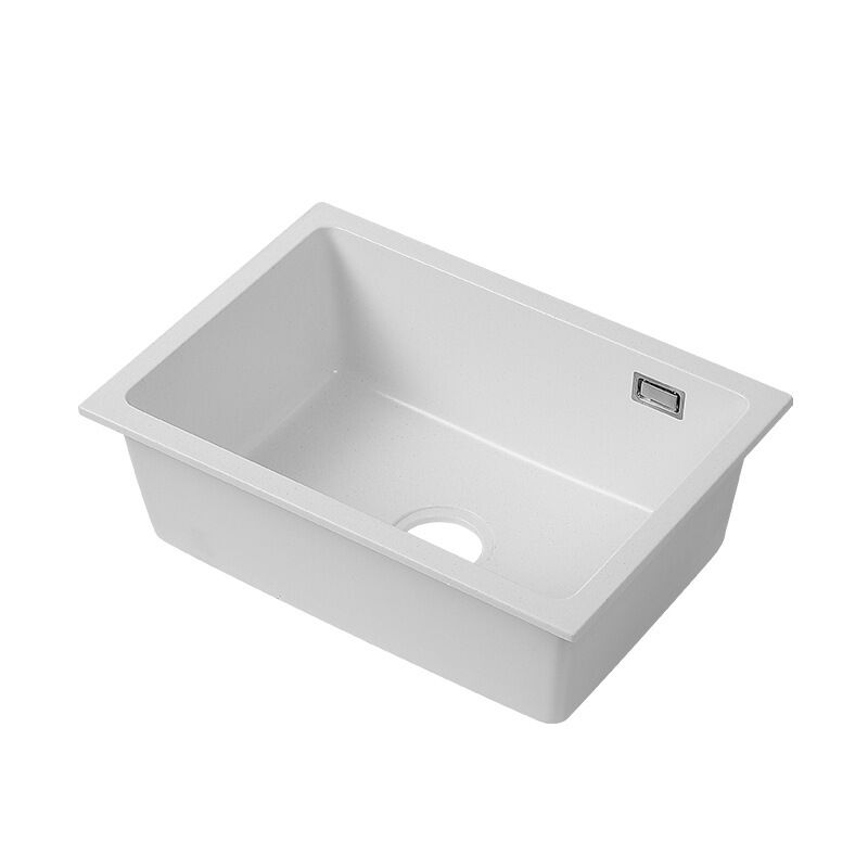 Quartz Kitchen Sink White Undermount Deep Single Bowl Granite Composite Modern Sink with Complete Accessories Easy Cleaning Quartz Kitchen Sink White Undermount Deep Quartz Kitchen Sink White Undermount Deep Single Bowl Granite Composite Modern Sink with Complete Accessories Easy Cleaning