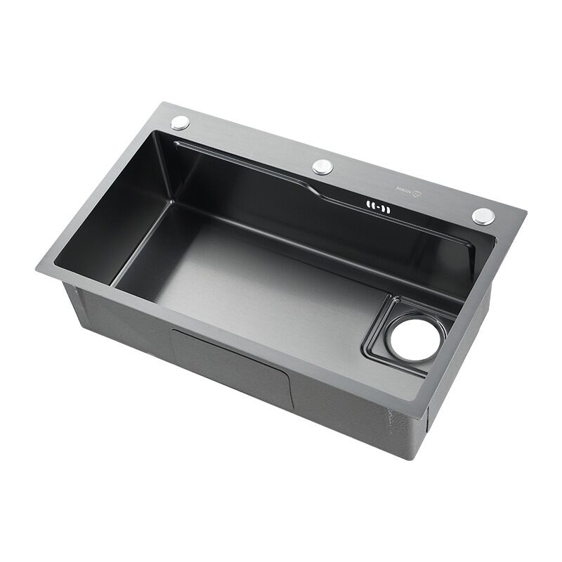Factory Direct Rectangular 304 Stainless Steel Handmade Multifunction Kitchen Sink Rectangular 304 Stainless Steel Handmade Smart Waterfall Multifunction Kitchen Sink MP KS 002 1 Factory Direct Rectangular 304 Stainless Steel Handmade Multifunction Kitchen Sink