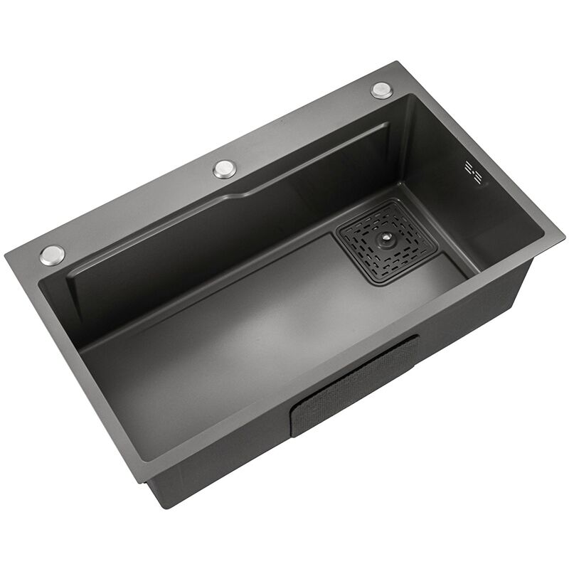 Factory Direct Rectangular 304 Stainless Steel Handmade Multifunction Kitchen Sink Rectangular 304 Stainless Steel Handmade Smart Waterfall Multifunction Kitchen Sink MP KS 002 2 Factory Direct Rectangular 304 Stainless Steel Handmade Multifunction Kitchen Sink - Image 3