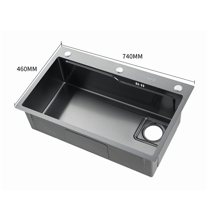 Factory Direct Rectangular 304 Stainless Steel Handmade Multifunction Kitchen Sink Rectangular 304 Stainless Steel Handmade Smart Waterfall Multifunction Kitchen Sink MP KS 002 3 Factory Direct Rectangular 304 Stainless Steel Handmade Multifunction Kitchen Sink - Image 5