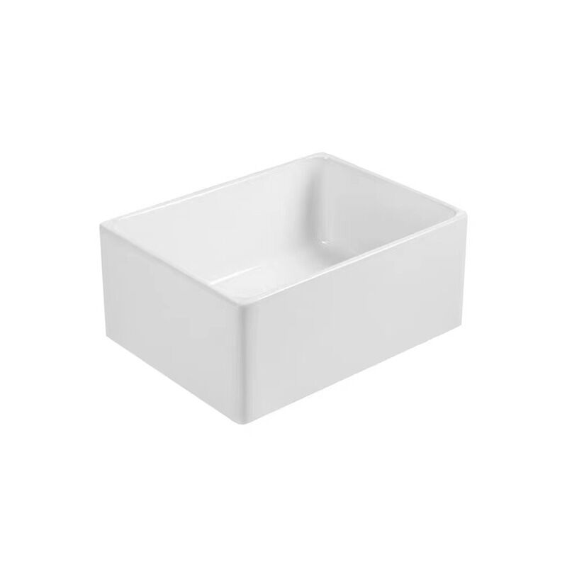 Rectangular Kitchen Sink Ceramic Solid Cast Sink Fireclay White Glazed Basin Without Faucet Rectangular Kitchen Ceramic Solid Cast Sink Fireclay White Glazed Basin Without Faucet 0 B2418 Rectangular Kitchen Sink Ceramic Solid Cast Sink Fireclay White Glazed Basin Without Faucet