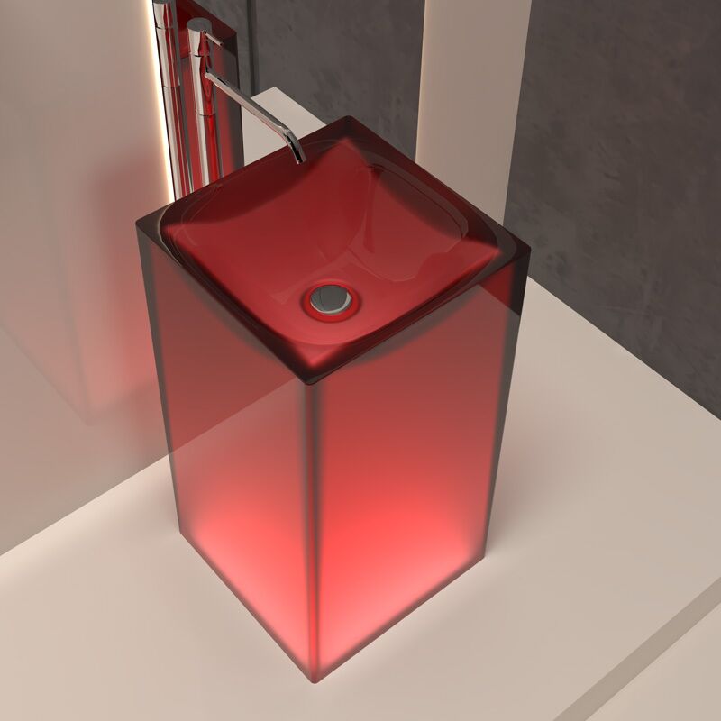 Red Crystal Transparent Hand Wash Basin Freestanding Easy to Install Red Crystal Transparent Hand Wash Basin Freestanding 1.jpg 800x800 1 Red Crystal Transparent Hand Wash Basin Freestanding Easy to Install