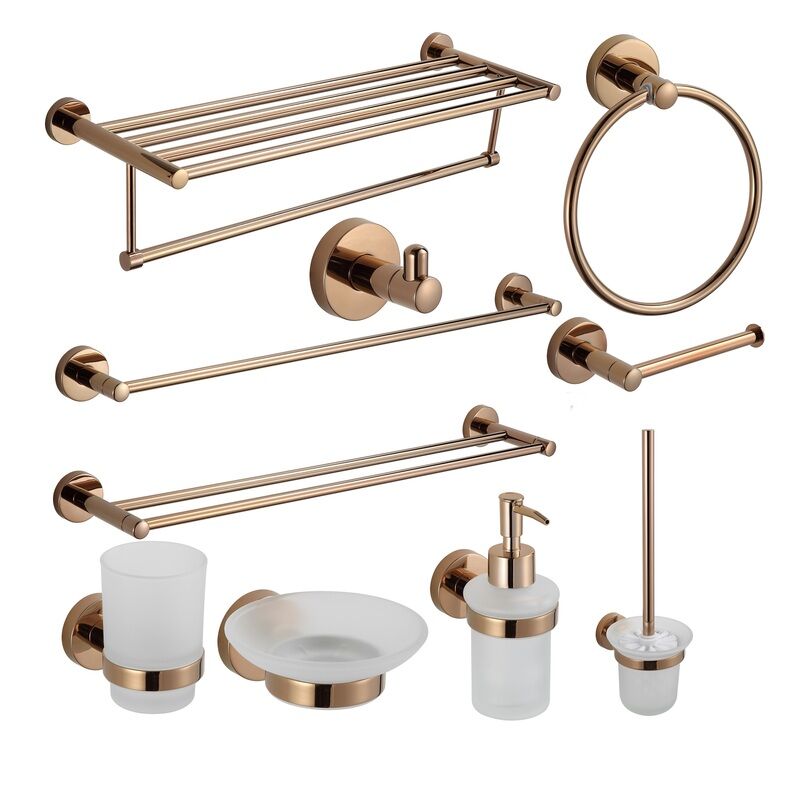 Rose Gold Complete Bath Hardware Bathroom Accessories Set for Hotel Rose Gold Complete Bath Hardware Bathroom Rose Gold Complete Bath Hardware Bathroom Accessories Set for Hotel