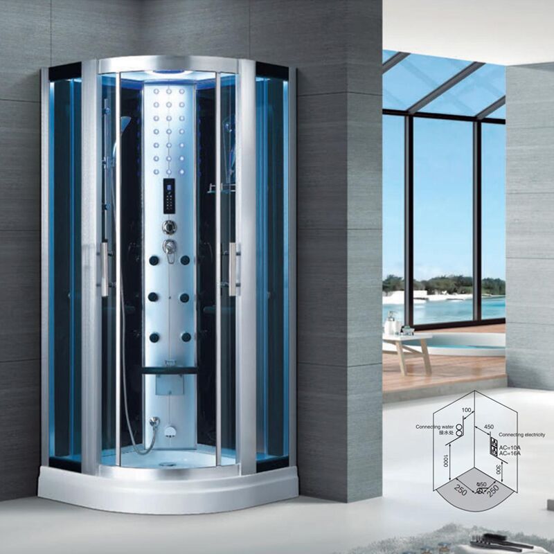 Wholesale Luxury Cabin Bath Sauna and Steam Room Two Person Shower Wooden Sauna Spa Two People Steam RoomBathroom Steam Shower Room Enclosed Steam Shower Room,Steam Shower Room