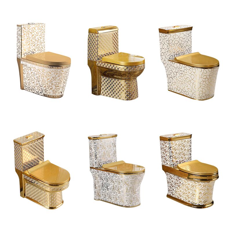 Factory Wholesale Black Toilet Luxury Sanitary Ware Bathroom Electro Plated Golden Dual Flush One Piece Toilet Washdown golden toilet new design golden one piece toilet ceramic plated toilet Factory Wholesale Black Toilet Luxury Sanitary Ware Bathroom Electro Plated Golden Dual Flush One Piece Toilet - Image 7