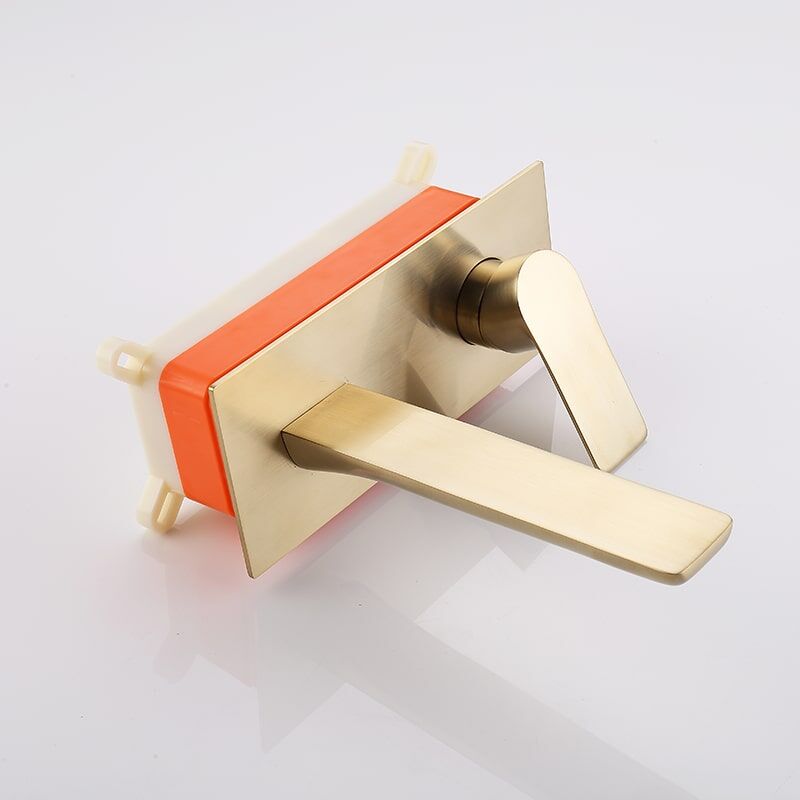 Wholesale Luxury Brass Wall Mounted Basin Tap Brushed Gold Concealed Basin Mixer Faucets Wholesale Luxury Brass Wall Mounted Basin Tap Brushed Gold Concealed Basin Mixer Faucet 1 11 Wholesale Luxury Brass Wall Mounted Basin Tap Brushed Gold Concealed Basin Mixer Faucets - Image 6