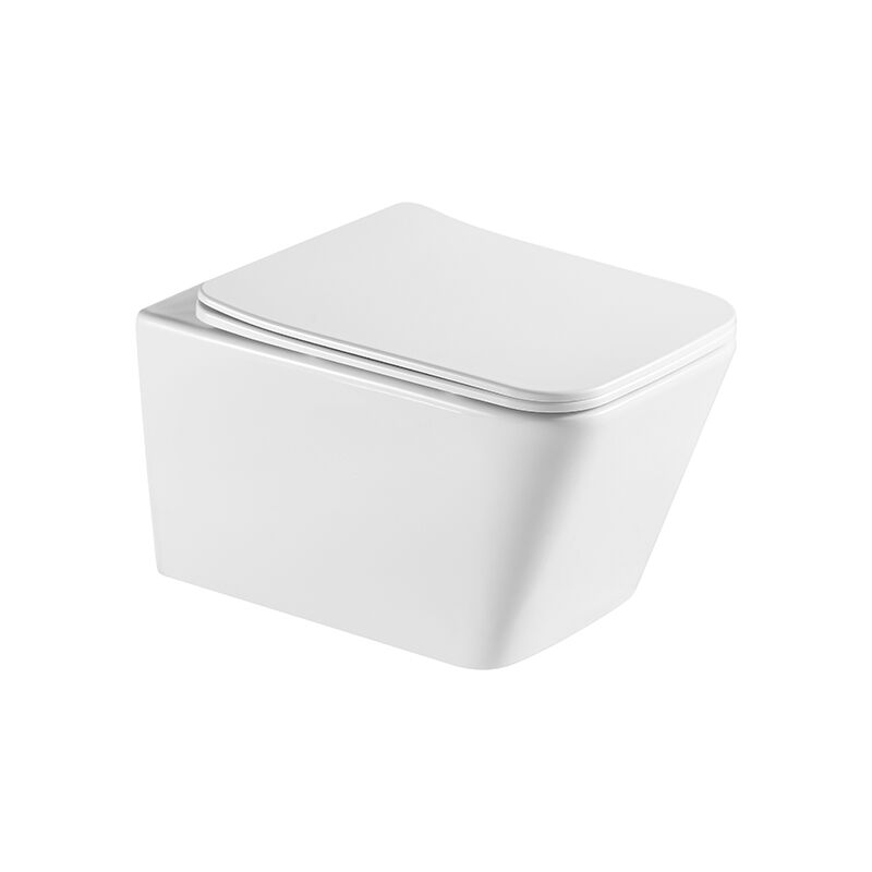 High quality ceramic square ceramic washdown rimless wall hung toilet Wholesale washdown porcelain bathroom sanitary ware wall hung toilet 3 High quality ceramic square ceramic washdown rimless wall hung toilet - Image 4