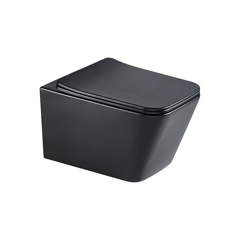 High quality ceramic square ceramic washdown rimless wall hung toilet Wholesale washdown porcelain bathroom sanitary ware wall hung toilet 7 High quality ceramic square ceramic washdown rimless wall hung toilet - Image 7