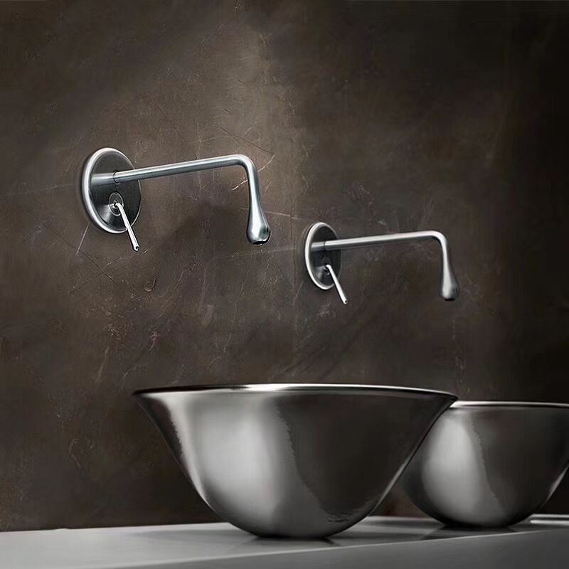 Modern Design Wall Mounted Basin Faucet Gold Single Handle Bathroom Faucet Concealed Bathroom Sink Faucet bathroom single lever hot cold water mixer faucet bathroom brass wash basin tap