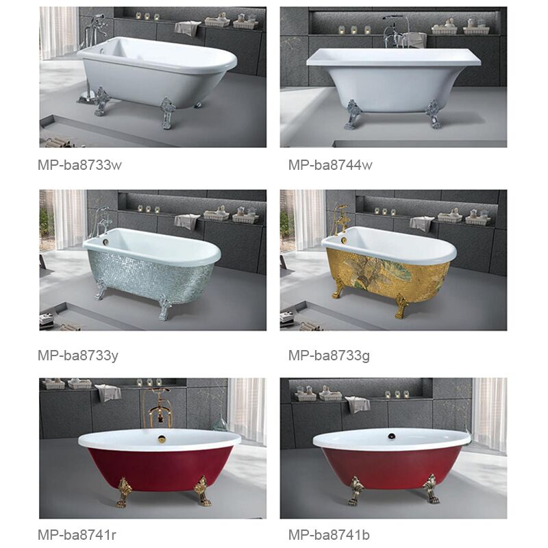 Luxury Claw-Feet Freestanding Acrylic Massage Bathtubs china freestanding bathtub Luxury Free Standing Simple Tub,European Classical Bathtub Price