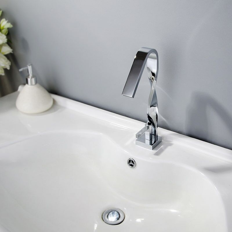Wholesale Sanitary Ware Faucet Brass Distorted Waterfall Sink Faucets designer bathroom brass sink faucet modern faucet distorted waterfall basin bathroom faucet 2001V 1 Wholesale Sanitary Ware Faucet Brass Distorted Waterfall Sink Faucets - Image 8