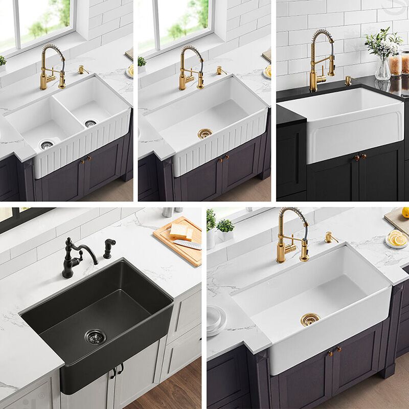 Wholesale Apron Double Bowl Rectangular White Fireclay Kitchen Sinks Kitchen Workstation Sink fireclay undermount kitchen sink undermount apron front 24fireclay farm sink black kitchen sink 201 Wholesale Apron Double Bowl Rectangular White Fireclay Kitchen Sinks Kitchen Workstation Sink - Image 2