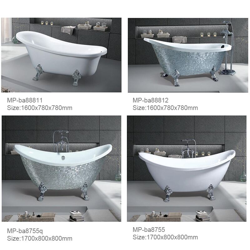 Luxury Claw-Feet Freestanding Acrylic Massage Bathtubs fsFree Standing Bathtub Acrylic Hot Tub,Freestanding Bathtub,Freestanding Bathtub