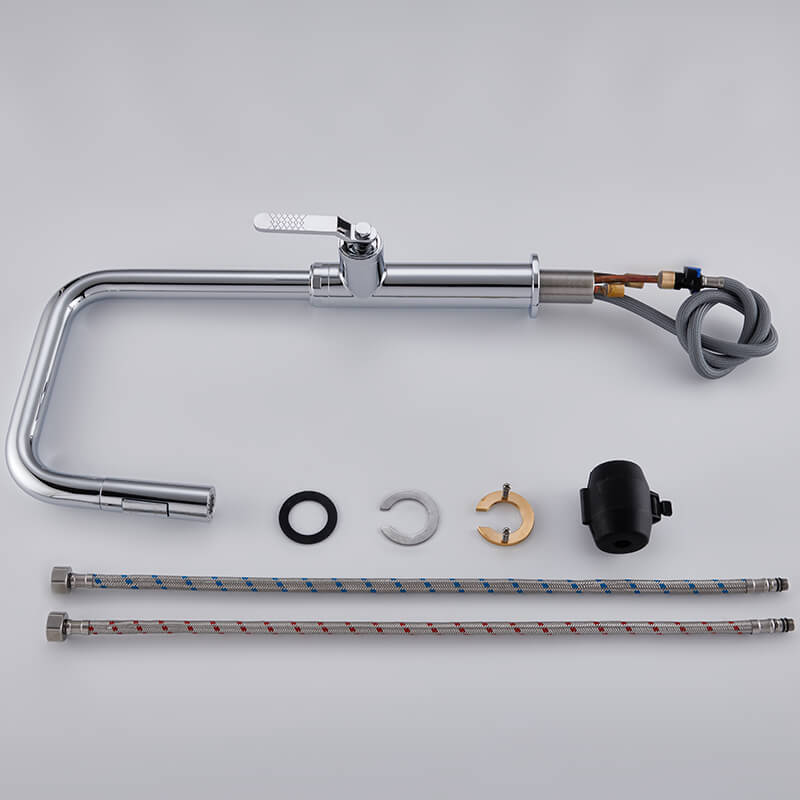 Modern Brushed Pull Out Kitchen Faucet Sink Faucet Single Handle Kitchen Mixer Kitchen Taps Hot and Cold Water kitchen water faucet Pull Down Spring Kitchen Faucet