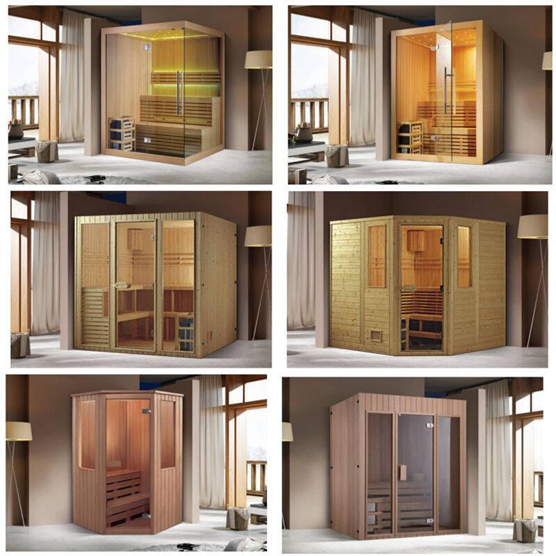 Multi-functional Wet Steam Integrated Room Shower Steam Room steam shower rooms combination for indoor bath Standard infrared wooden sauna cabinet hemlock sauna