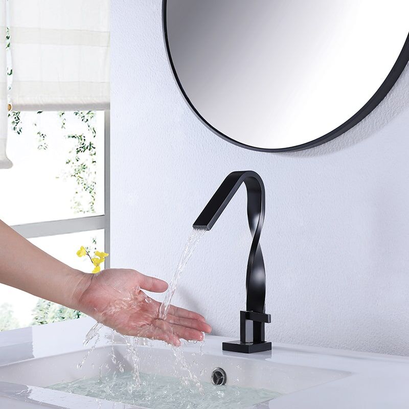 Wholesale Sanitary Ware Faucet Brass Distorted Waterfall Sink Faucets wholesale sanitary ware Faucet Brass Distorted Waterfall Basin Faucet 4 Wholesale Sanitary Ware Faucet Brass Distorted Waterfall Sink Faucets - Image 5