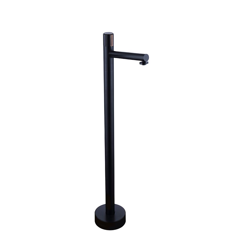 1M High Floor Standing Bathroom Sink Faucet Matt Black Finished Hot and Cold Brass Bathtub Stand Tap Mixer 1M High Floor Standing Bathroom Sink Faucet 1 Keran Sinki Bilik Mandi Berdiri Tingkat Tinggi 1M Matt Hitam Selesai Panas dan Sejuk Tab Mandi Brass Stand Tap Mixer