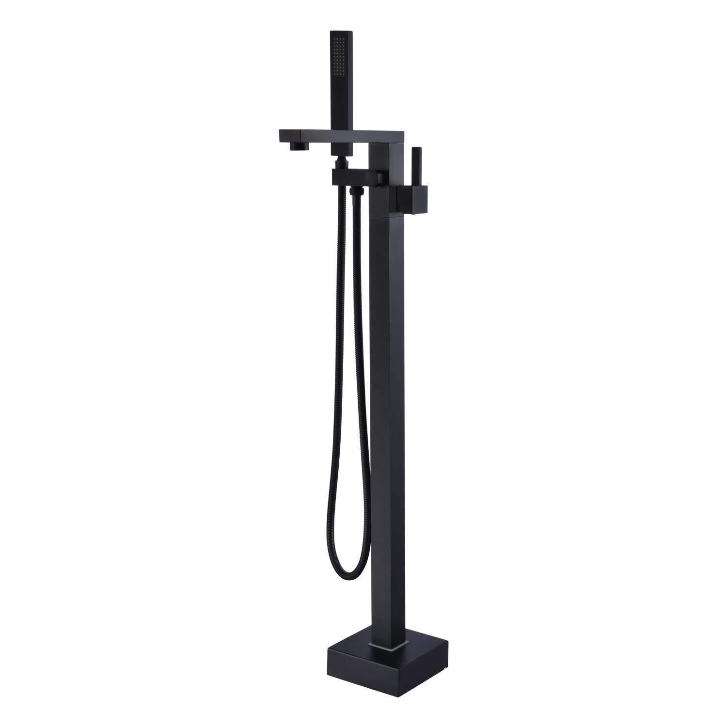 Chine fournisseur de robinet de baignoire filigrane et CUPC robinets de mélangeur de baignoire et de douche brossés au sol Robinet de baignoire cascade chromé Ensemble de douche de bain carré en laiton monté au sol avec douchette Robinet d'évier de baignoire autoportant 3 Fournisseur de robinets de baignoire en Chine, filigrane et robinets mélangeurs de baignoire et de douche brossés sur pied CUPC