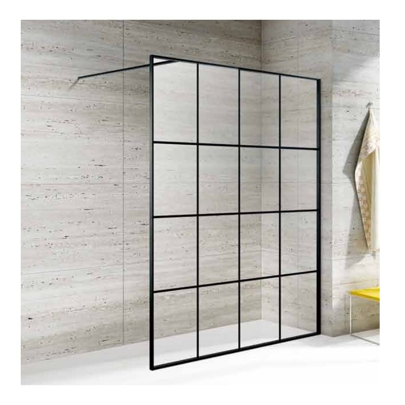 Bathroom Custom Tempered Glass Shower Panel Matte Black Bracket Shower Door MP KE610 VK E61019 min Tempered glass shower door