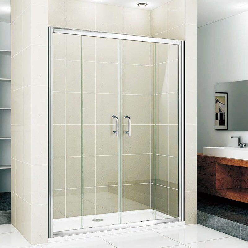 MOPO Hot Selling High Quality Bathroom Customized Transparent Frameless Tempered Glass Shower Door MP NS04 shower door NS5 min Custom Wholesale High Quality Low-priced Aluminum Frame Bath