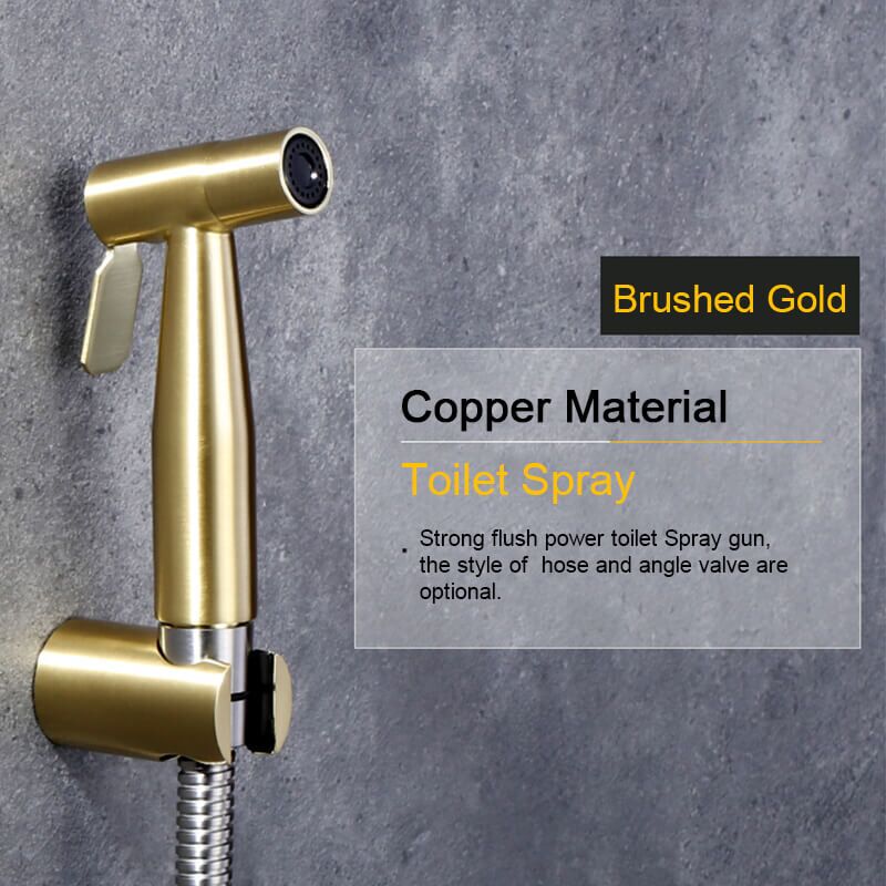 Copper Hand Held Bidet Sprayer Rinse Toilet Bidet Spray Manufacturer Brushed Nickel Toilet Sprayer Customized Manufacturer Stable water flow and strong flushing han11 china mopo gold Customized Manufacturer Stable water flow and strong flushing han(11)