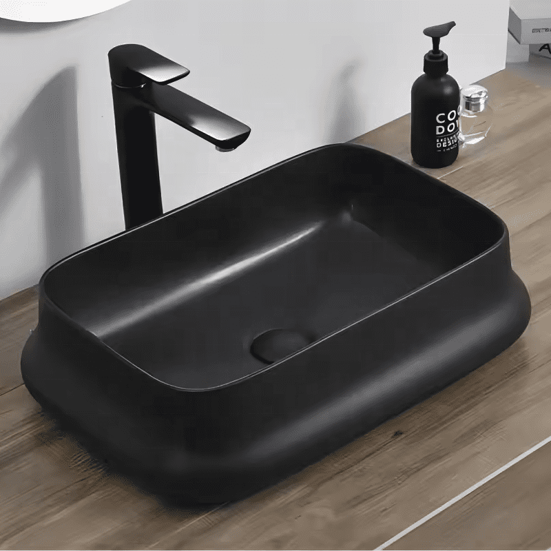 Bathroom Above Counter Hand Wash Basin Brown Grey Black Matte Color Ceramic Lavabo Bathroom Above Counter Hand Wash Basin Bathroom Above Counter Hand Wash Basin Brown Grey Black Matte Color Ceramic Lavabo