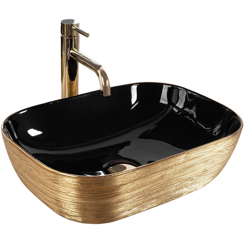 Bathroom Sinks Electroplated Gold Black Ceramic Countertop Washing Basin Washroom Cabinet Sink Bathroom Sinks Electroplated Gold Black Ceramic Bathroom Sinks Electroplated Gold Black Ceramic Countertop Washing Basin Washroom Cabinet Sink
